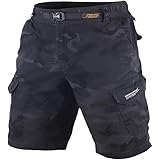 Muscle Alive Men Vintage Cargo Shorts Relaxed Fit Sports Camping Hiking Camouflage Shorts Cotton