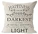 Produktbild BorisMotley Happiness Can Be Found Even In The Darkest of Times If One Only Remembers to Turn On The Light Cotton Linen Square Throw Tailist Kissenbezug Dekorativer Kissenbezug Sofa 45,7 x 45,7 cm