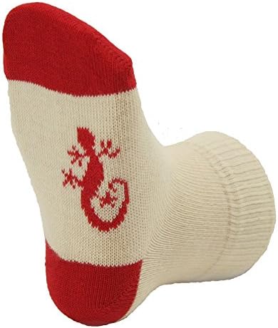 Little Grippers Cream Red Contrast Heel Baby Socks with Stay On Technology (6-12 Months)