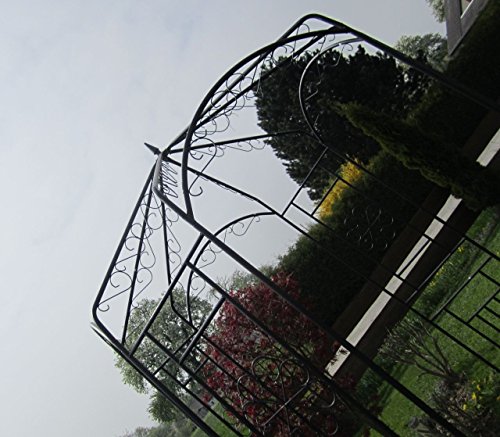 Eleganter XXL Rosenbogen Pergola Rosenbogen Rankhilfe Mod.5001B aus Metall schwarz von AS-S - 3