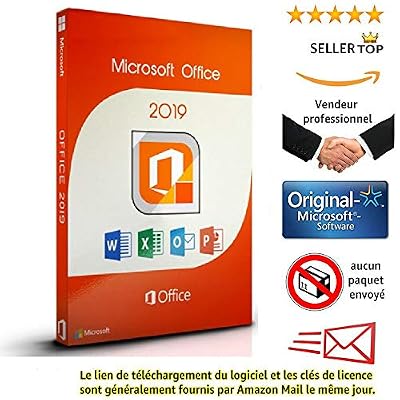 Microsoft Office 2019 Professional Plus pour 1PC (Windows) License and Download | seulement pour windows 10