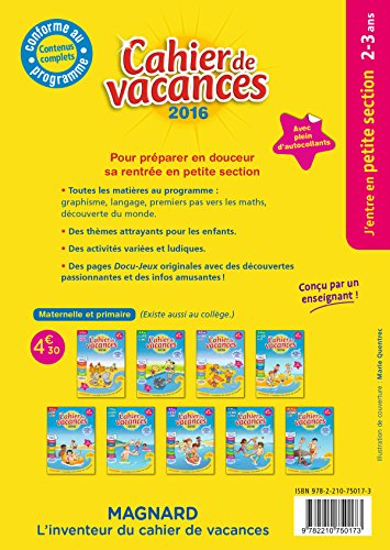 Livres Couvertures de Cahier de vacances J'entre en PS