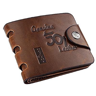 d3bee BAILINI hommes cuir véritable longue portefeuille Genuine Leather 501 braun