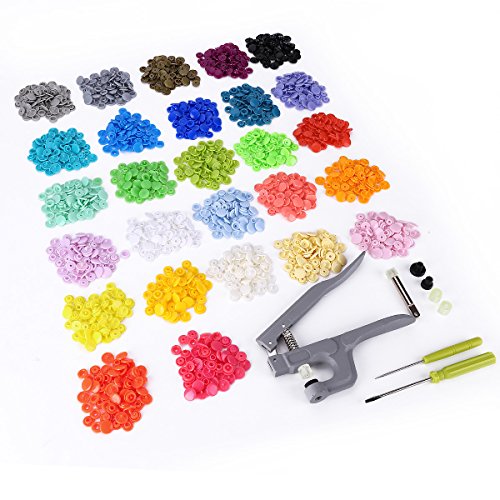 SNAPS Zange Druckknöpfe Druckknopf 405 Set 27 Farben T5 Scrapbook Nähfrei DIY Basteln