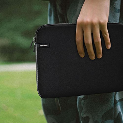 Laptop Hülsen Kasten Beutel 11-15.6 Zoll Wasser-beständiger Neopren weicher Notizbuch Computer Fall Tablette Aktenkoffer Carring Beutel-Abdeckung für Macbook Air Pro / Oberfläche / Notizbuch Computer / Tablette PC / Ultrabook durch Kilokelvin (14.1 schwarz)) - 6