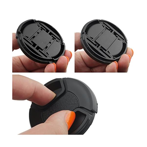 CamKix 4 Piezas Snap-on Lentes Cap o Centro Apriete la Tapa del Objetivo para Nikon, Canon, Sony y Otros DSLR Camera… - Image 5
