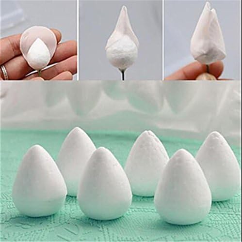 GAOMOJU&amp; Sugar Fondant Flowers Die Tools Accessories Oval Foam Flower Shape Cake Decorating,Set of 20