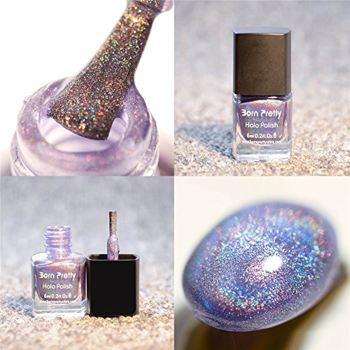 Born Pretty Holographic Holo Glitter Nagellack Lack Hologram Effect 8 #