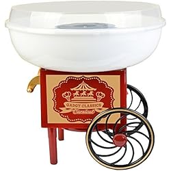 Gadgy ® Maquina de Algodón de Azúcar | Cotton Candy Machine para Casa | USA Azúcar Normal o Caramelos Duros | Estilo Retro para Fiesta y Ocasiones Especiales | Igual Que la Feria!