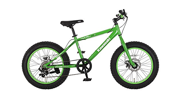 Kawasaki Haru Fat Tire Bike, 20x4 inch wheels, Green : Amazon.co.uk: Sports  \u0026 Outdoors