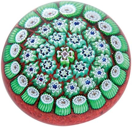 Caithness Glass "Green and Red Millefiori" Paperweight, Multi-Colour
