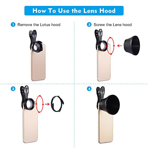 Apexel 70mm Lens, obiettivo professionale della fotocamera telefonica HD, obiettivi della fotocamera per telefoni cellulari con clip ottico da 2,5x ottico per iPhone iPad Samsung LG (perfetto per i ritratti di strada, foto di avventura e viaggi)