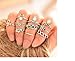 Price comparison product image ILOVEDIY 10pcs Women's Knuckle Midi Mid Finger Tip Stacking Rings Set
