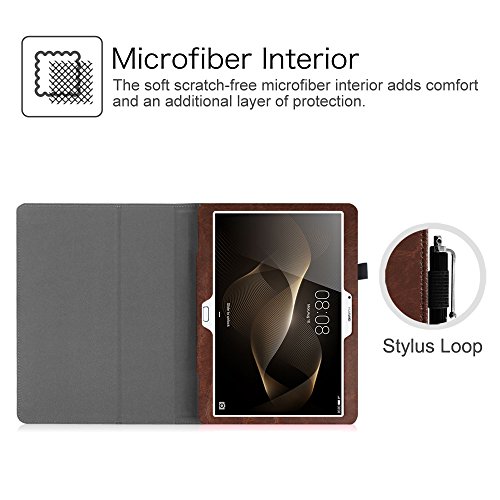 Fintie Huawei MediaPad M2 10.0 Hülle – Slim Fit Kunstleder (Folio) Schutzhülle Tasche Case Cover mit Auto Sleep Wake up / Standfunktion und Stylus-Halterung für Huawei MediaPad M2 10 Zoll (25,4 cm) LTE / WiFi Tablet-PC, Denim Grey - 3