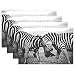 Produktbild bennigiry Zebra Küche Esszimmer Tischsets, hitzebeständig gewebtes Vinyl Tisch MATS Tisch-Sets 1 PCS, Polyester, mehrfarbig, 12x18x4 in