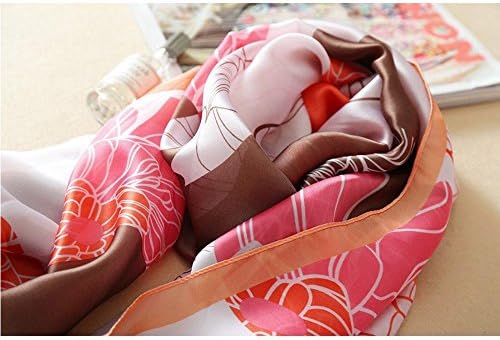 TOYUN Silk Scarf Shawl Scarves Shade Long Mixed Colors , pink
