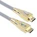 Produktbild Juppa® EXTREME Ultra HDMI 2.0 / 2.0a Highspeed Kabel 1 Meter (Neuster Standard) mit 24K Vergoldeten Steckverbindern, Ethernet, Ultra HD / QHD / 3D TV Ready 4K 2160p @60Hz (3840 × 2160P), Audio Return Channel (ARC), CEC, HDR und 21:9 Aspect Ratio - Nylon Dreifach-Abschirmung 18 Gbps 30AWG - 1M