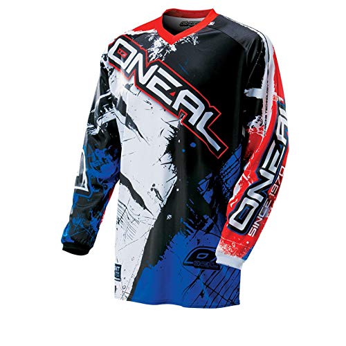 O'Neal Element MX Jersey SHOCKER Schwarz Rot Blau, 0024S-50, Größe L