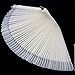 HuaYang 50 Tips Fan-shaped Nail Art Display Chart Polish Practice Board(White)