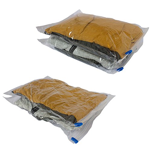 6er Set Kompressionsbeutel – sparen bis zu 75 % Platz im Gepäck – ideal für Reisen, Backpacking – schützen vor Feuchtigkeit, Schimmel, Insekten – inkl. gratis Packliste als E-Book