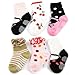 KF Baby Non-Skid Baby Girl Socks, 6 pairs, Infants to Toddlers