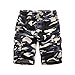Produktbild HROIJSL Herren Sommer Beiläufige Lose Camouflage Druck Patchwork Sport Strand Kurze Hose Jogging Mountain Shorts Baumwolle Trainingsshorts Capri mit Dehnbund Stretch Chino Sweatpants