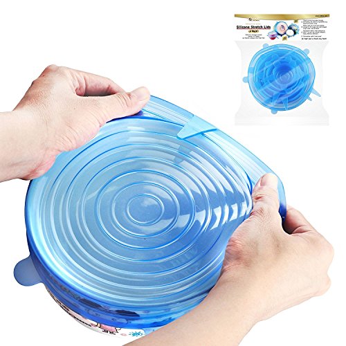 ORBLUE Dehnbare Silikondeckel, 6er-Pack in verschiedenen Größen - 3