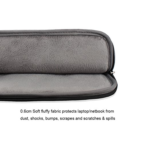 Zikee 13-13,3 Zoll wasserfeste und 360° stoßfeste Aktentaschen als Schutz für Ihren Laptop/Notebook mit Handgriff (Schwarz) - 5