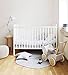 'LITTLE STARS' QUALITY BABY BEDDING, PURE COTTON, BABY BED, COT BED, CRIB BEDDING, DUVET AND PILLOWCASE COVER SET 150X120CM (WHITE AND GREY)