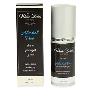 Alcohol Free Aftershave For Men- All Natural Aftershave Lotion No.1 by White Lotus Anti Aging. Natural Alcohol Free…