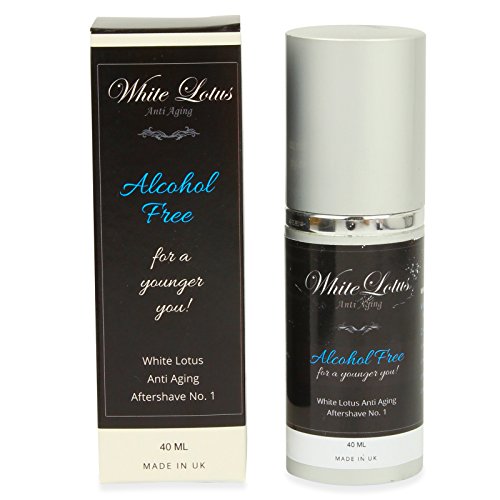 Alcohol Free Aftershave For Men- All Natural Aftershave Lotion No.1 by White Lotus Anti Aging. Natural Alcohol Free…