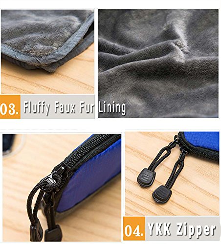 iPhone 7 Plus Case Sleeve, GOX Wasserdicht Shockproof 6 Zoll Kissen Schutzhülle Hülle Tragetasche Tasche Schutzhülle Tasche Dual Zipper Handtasche für Apple iPhone 7/7 Plus (Brauner Inder) - 4