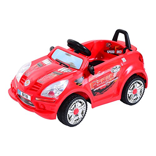 HOMCOM Children Kids Electric Ride On 6V Battery Operated Toy Car w/Seat Belt (Red)