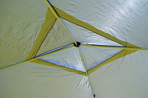 Pavillon blau/weiß aus Aluminium, 300x300x260cm, Faltpavillon einsetzbar als Gartenpavillon, Party- und Festzelt, Camping- und Festival-Zelt, Gartenmöbel - 6