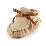 Itaar Babyschuhe Lauflernschuhe Quasten Schnürung Bogen mit weicher und rutschfester Sohle in 5 Farben für Babys 0-18 Monate