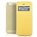 Produktbild Saxonia Tasche Apple iPhone SE 5S 5 Hülle Case Schutzhülle Flip View Cover mit Fenster Gelb