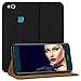 Price comparison product image mtb more energy® Leather Case Bookstyle for Huawei P10 Lite (5.2'') | black | genuine leather | Protection Wallet Folio Cover