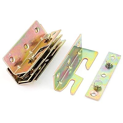 Sourcingmap® Meuble bois Lit Rail Bracket Fixation Snap Connecteurs 4 jeux