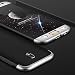 Produktbild JMGoodstore Hülle Kompatibel Samsung Galaxy J5 2017/J530,+Panzerglas Displayschutzfolie,3 in 1 Ultra Dünn 360 Full Body Anti-Kratzer Hart PC Skin Glatte Rückseite Bumper Silber+Schwarz