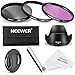 Produktbild Neewer 10074777  Objektiv-Filter Zubehörset für Canon,1x Tulip Gegenlichtblende,Schnapp- Objektivdeckel,Kappe Hüter Leine,58mm