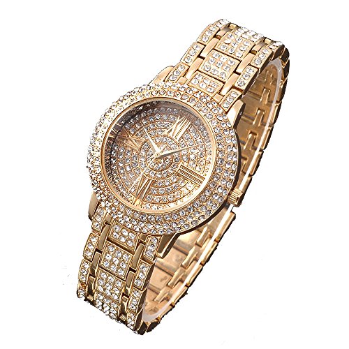 Zeiger Damenuhr Analog Quarz Strass Armband Damen Uhr Armbanduhren Gold W192 Zeiger Damenuhr Analog Quarz Strass Armband Damen Uhr Armbanduhren Gold W192