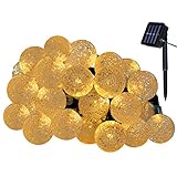 Dekorative LED Solar-Lichterkette, 30-teilig. Lampenlänge 4,5m. Gesamtlänge 6m.