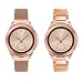 Produktbild YaYuu Kompatibel Samsung Galaxy Watch Active/Galaxy Watch 42mm Armband, 20mm Edelstahl Metall Ersatz Uhrenarmbänd+Meshband Ersatzarmband Strap Band für Gear Sport/Gear S2 Classic Smart Watch