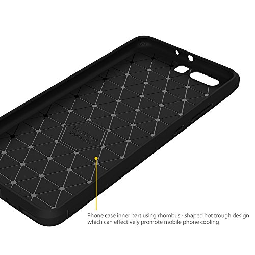 Huawei P10 Hülle Case, Elekin Soft-Flex Capsule Premium Schwarz TPU Handyhülle Schutzhülle Schmaler Telefonschutz für das Huawei P10 – Schwarz - 4