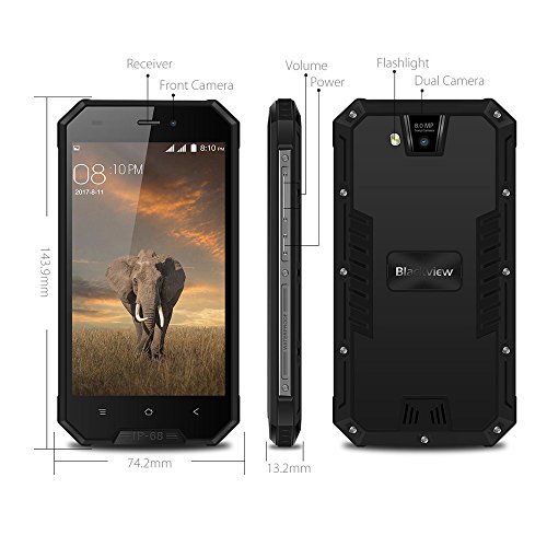 Outdoor Smartphone, Blackview BV4000pro Android 7.0, Dual-SIM Outdoor Handy Ohne Vertrag, 4,7 