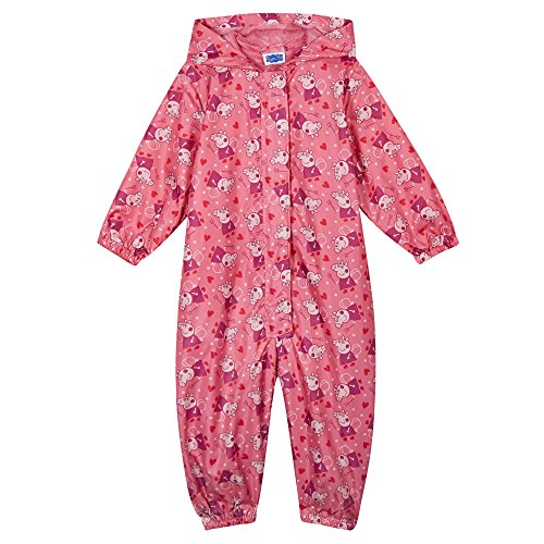 Girl's Pink 'Peppa Pig' Puddle Suit Age 2-3
