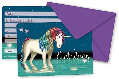 Lutz Mauder 26021 Tapirella Punch Card Invitation Set Unicorn Luna Belle
