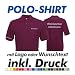 Produktbild Polo Shirt, burgund, Fruit of the Loom, inkl. Ihrem Wunschtext / Logo Druck Werbedruck