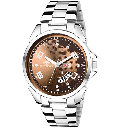 Eddy Hager Day and Date Analogue Brown Dial Mens Watch RS.299 (88.00% Off) - Amazon Eddy Hager Day and Date Analogue Brown Dial Mens Watch RS.299 (88.00% Off) - Amazon