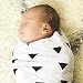 hibote Soft Organic Cotton Muslin Swaddle Bath Towel Multi-use Blanket Infant Newborn Baby Wrap (Triangle)